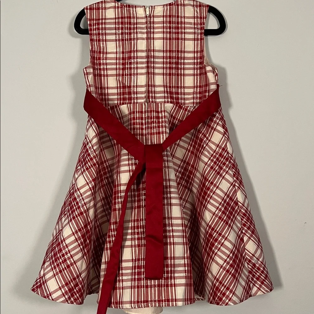 Bonnie Jean Kids Plaid Red &‎ Cream Holiday Elegant Dress Girls Size 4T